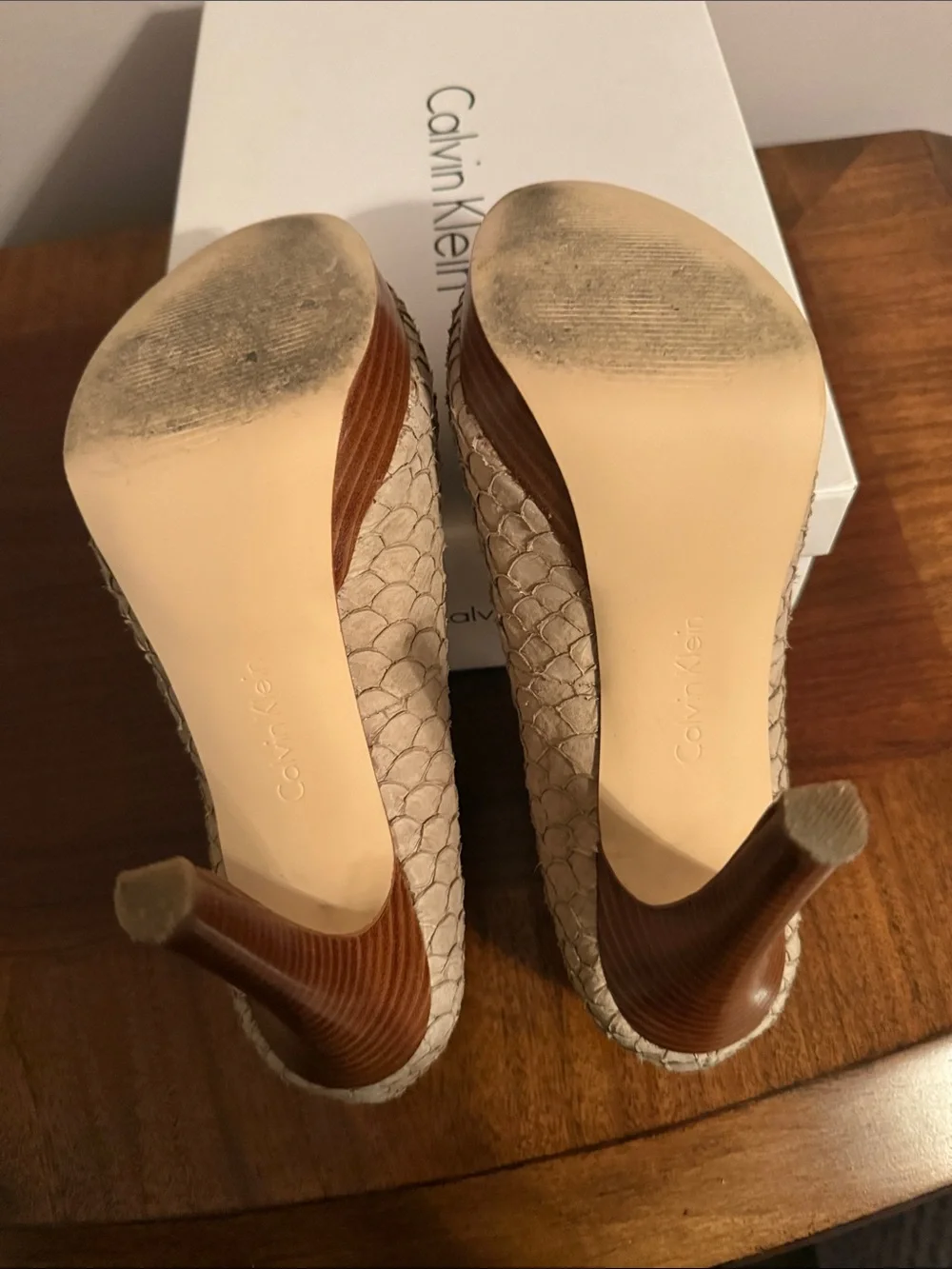 Calvin Klein Taupe Scaled Pump - Women's High Heels